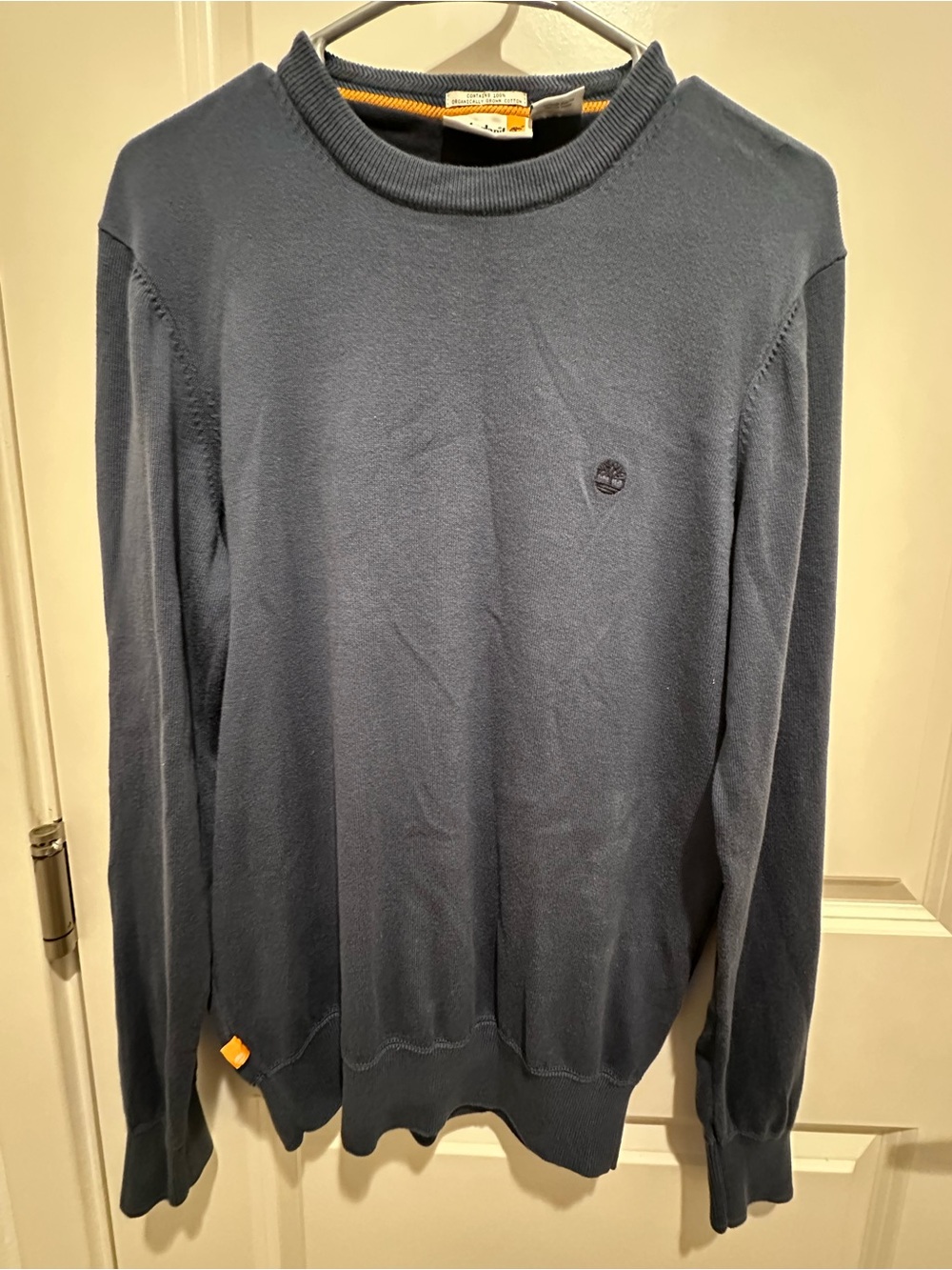 Timberland Dark Blue Crewneck Sweater with Subtle Logo